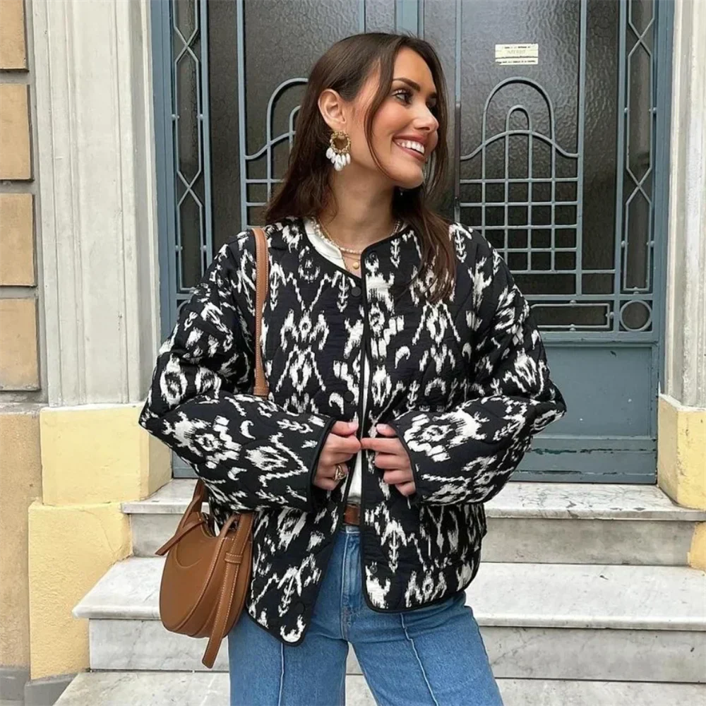 Zarina | Bedruckte Steppjacke