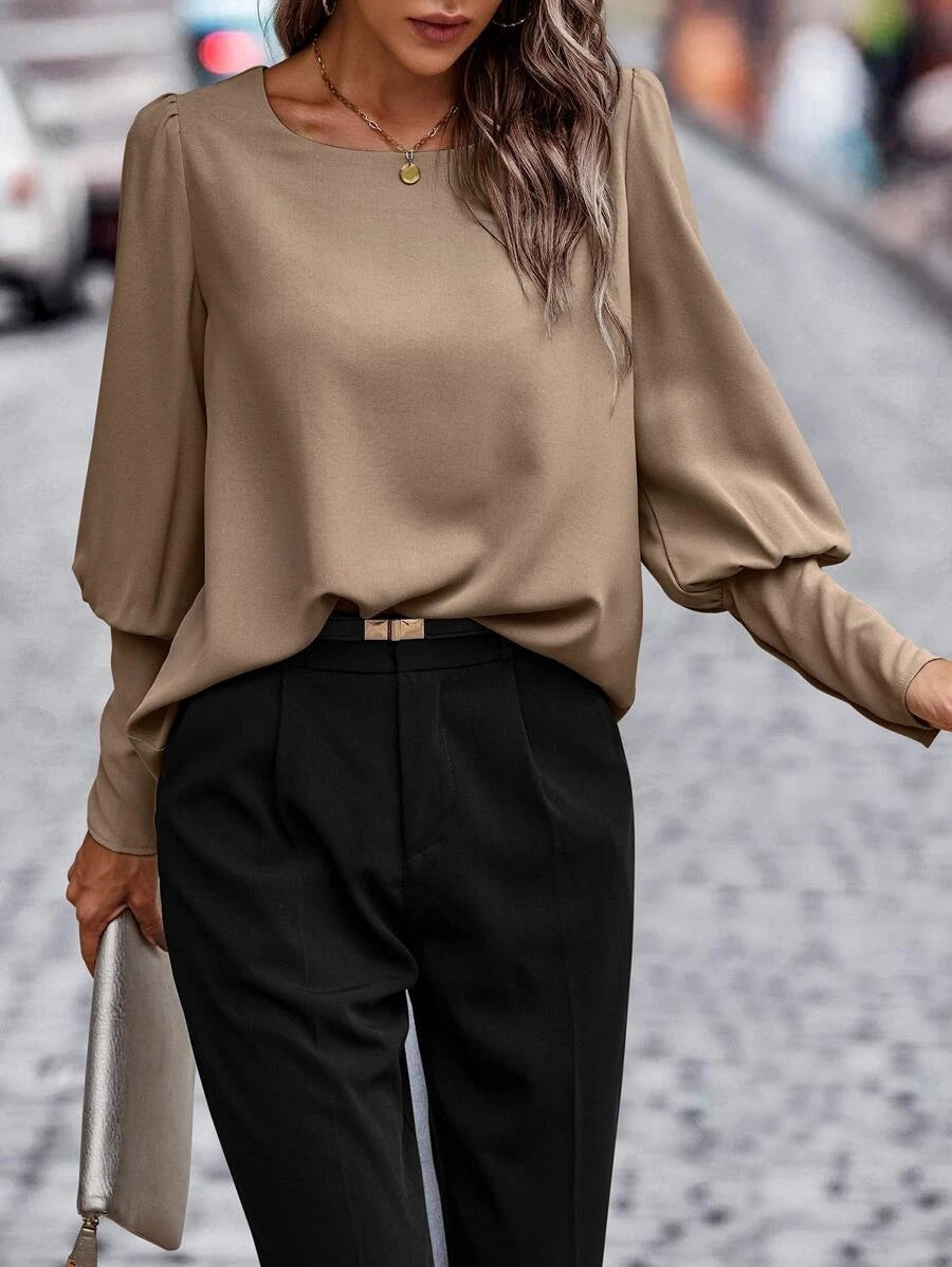 Kesia - Klassische und Elegante Langarm-Herbstbluse für Damen