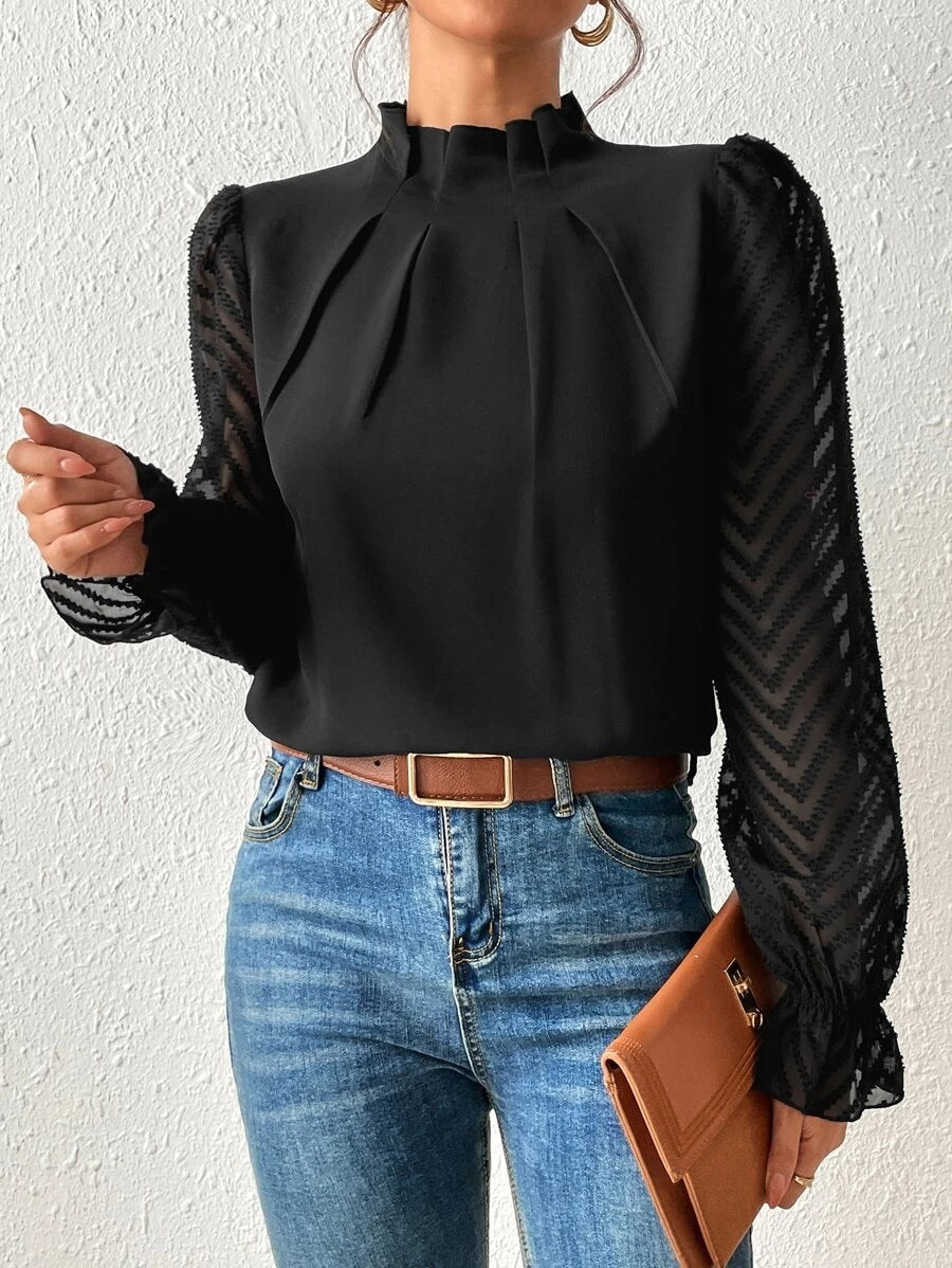 Elegante Gemusterte Bluse für Damen
