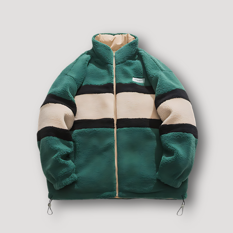 Nino - Wendemantel aus Sherpa Fleece