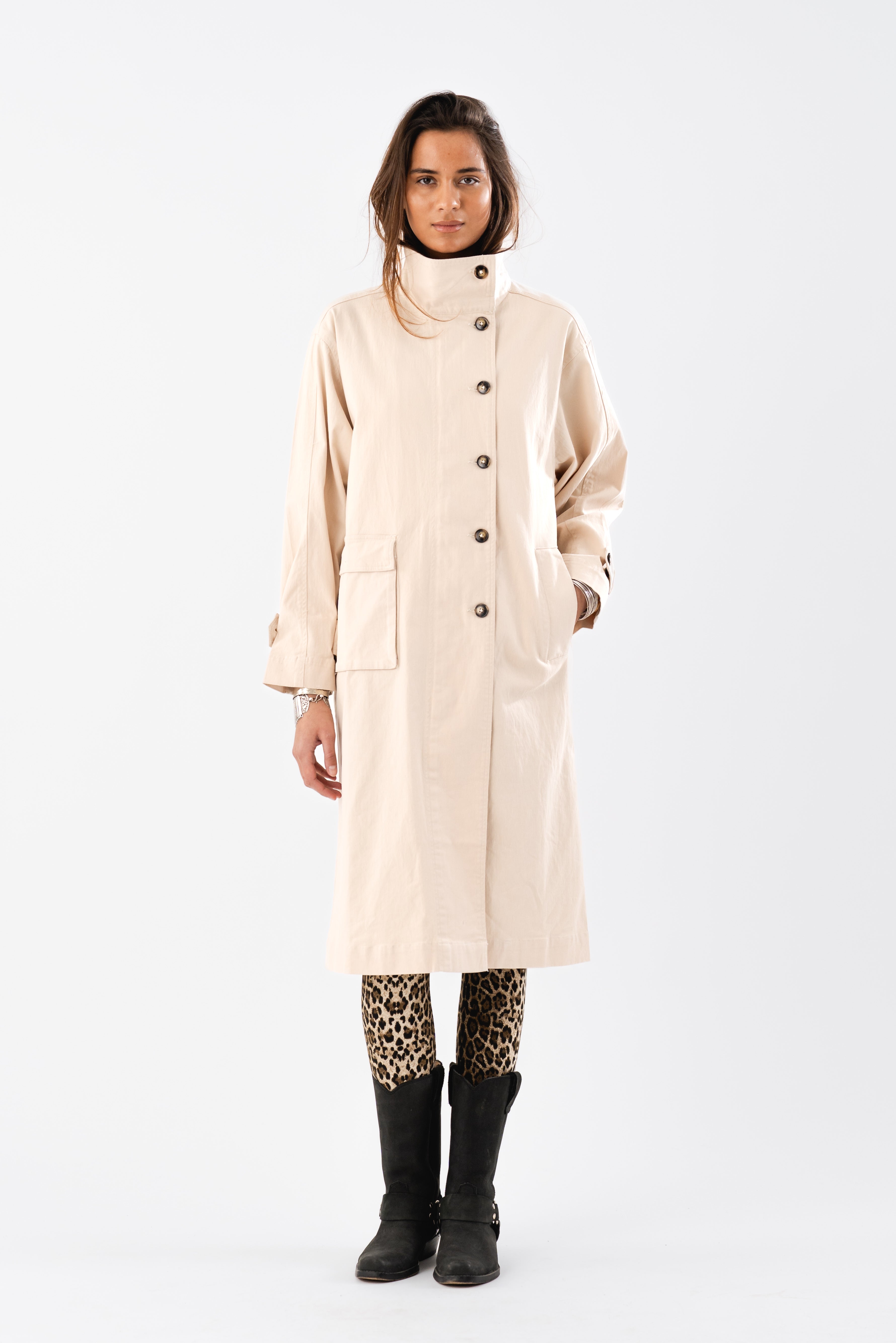 Mystelle | Leichte Übergangsjacke in Creme