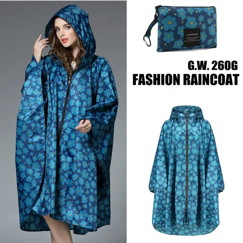 Laura - Wasserdichter Regenponcho mit Kapuze für Outdoor-Aktivitäten
