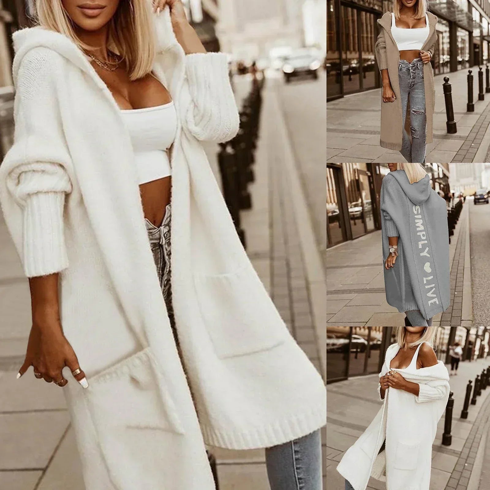 Gustl-Lange Strickjacke