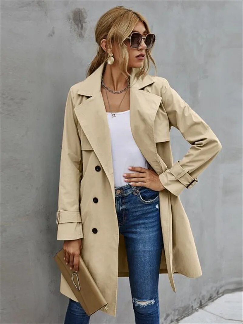 Keisha – Eleganter und Stilvoller Herbst-Trenchcoat für Damen