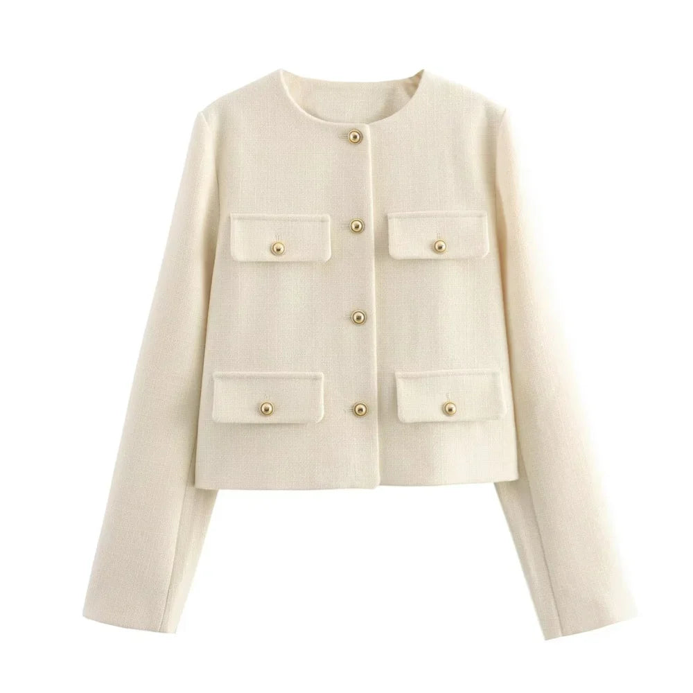 Aire - Kurzer Blazer Mit Rundhalsausschnitt Für Damen