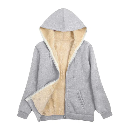 Lena l jacke mit kapuze, gefüttert mit kunstpelz