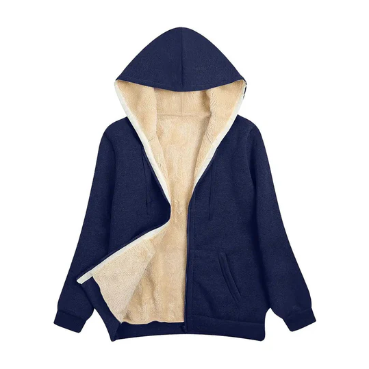 Lena l jacke mit kapuze, gefüttert mit kunstpelz