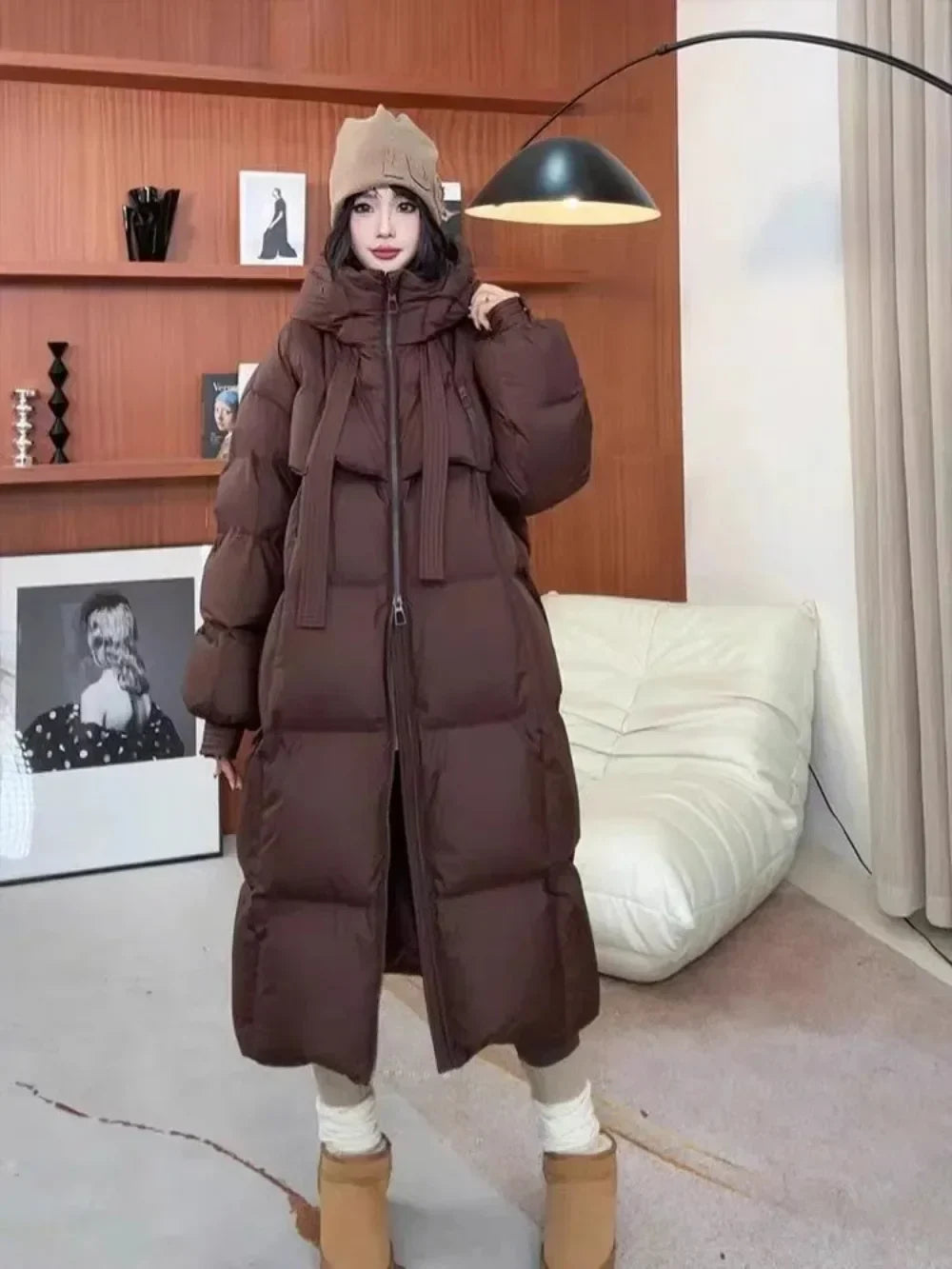 Coara-Langer Wintermantel Damen