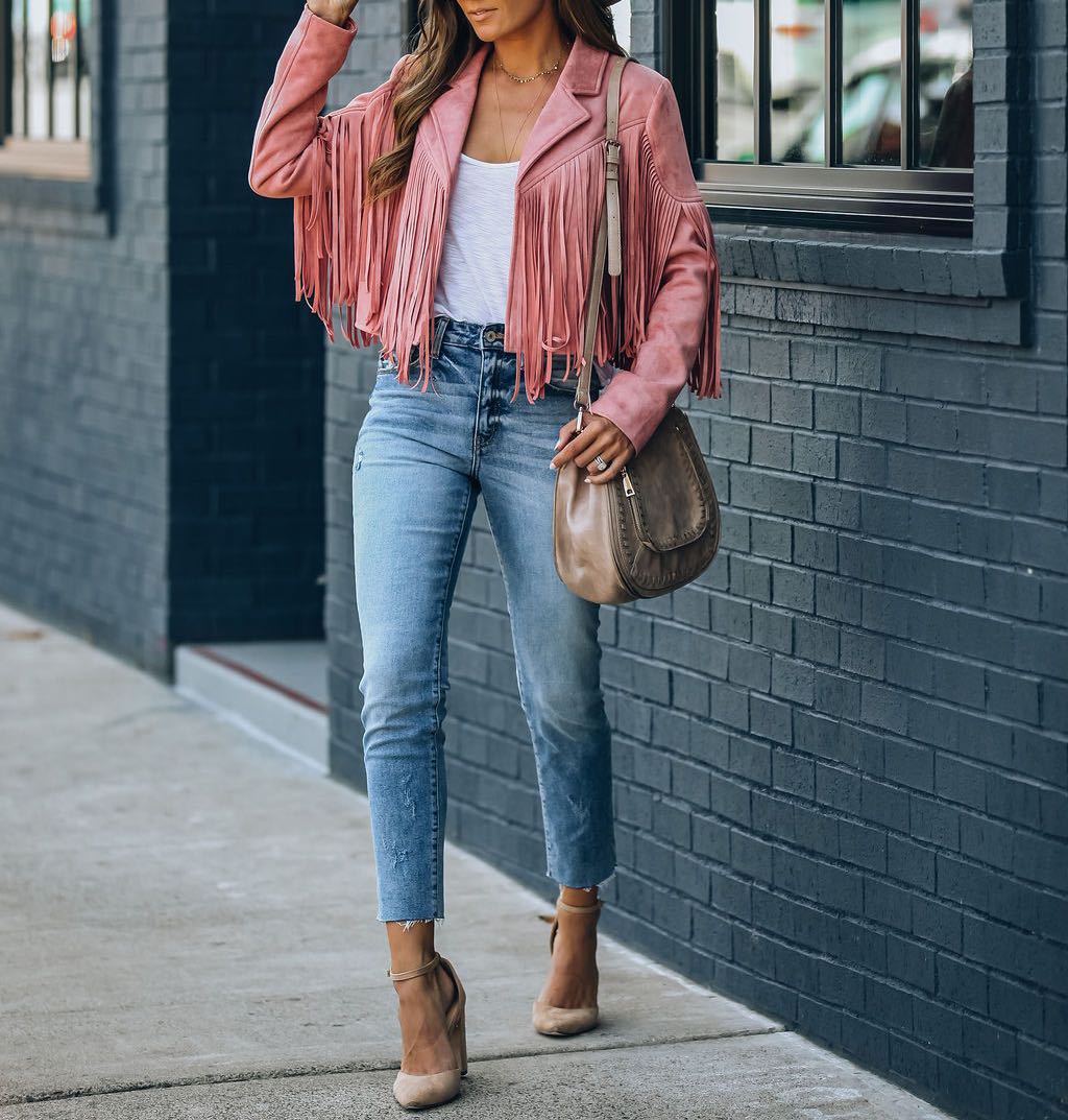Becka – Bohemian Herbst-Fransenmantel für Damen