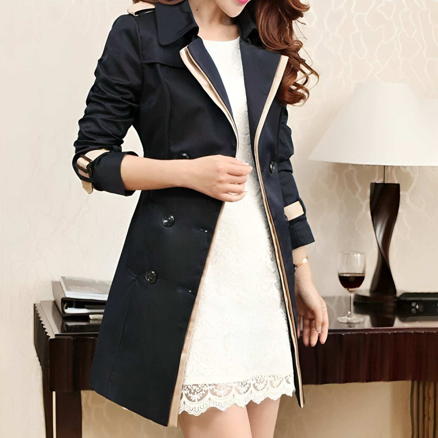 Vannesa – Stylischer Langer Herbst-Trenchcoat für Damen