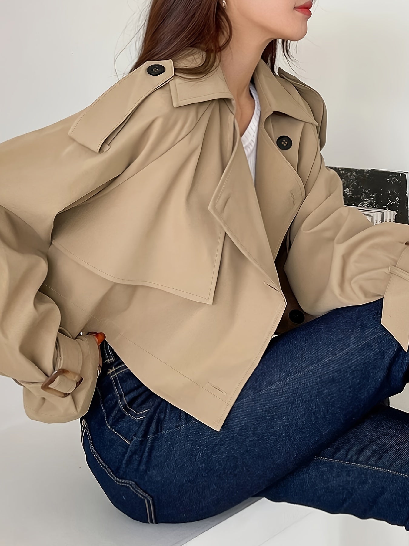 Eve – Eleganter und Schicker Khaki Trenchcoat für Damen