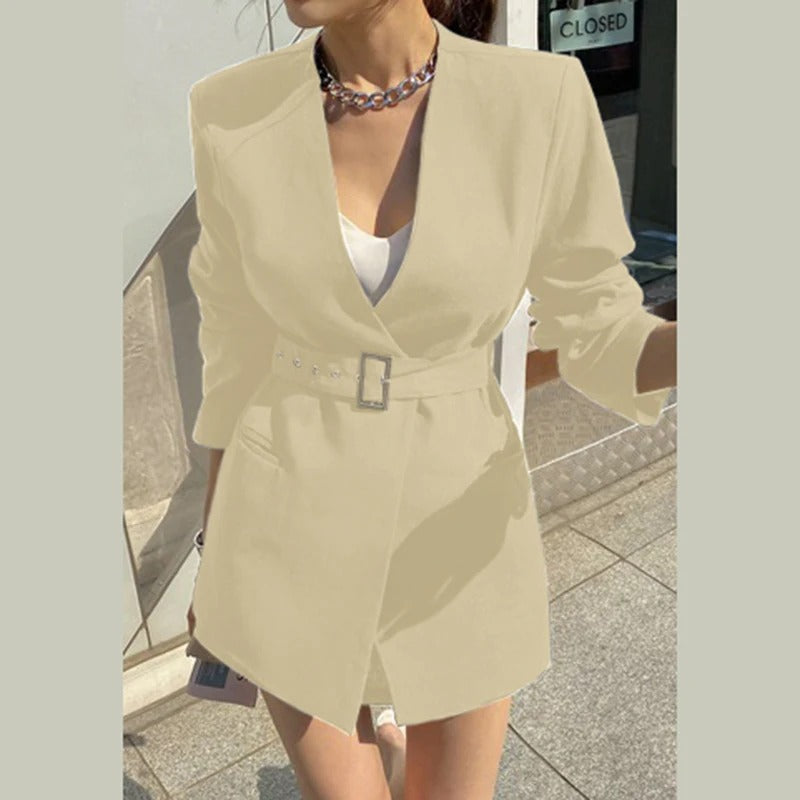 Zumar– Damen Blazer mit Langarm und V-Ausschnitt