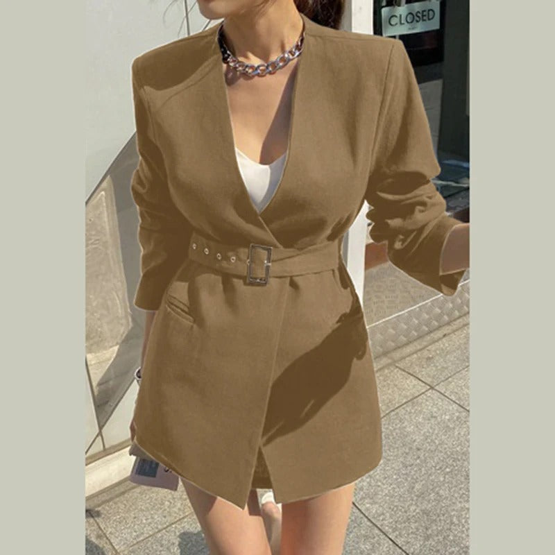 Zumar– Damen Blazer mit Langarm und V-Ausschnitt
