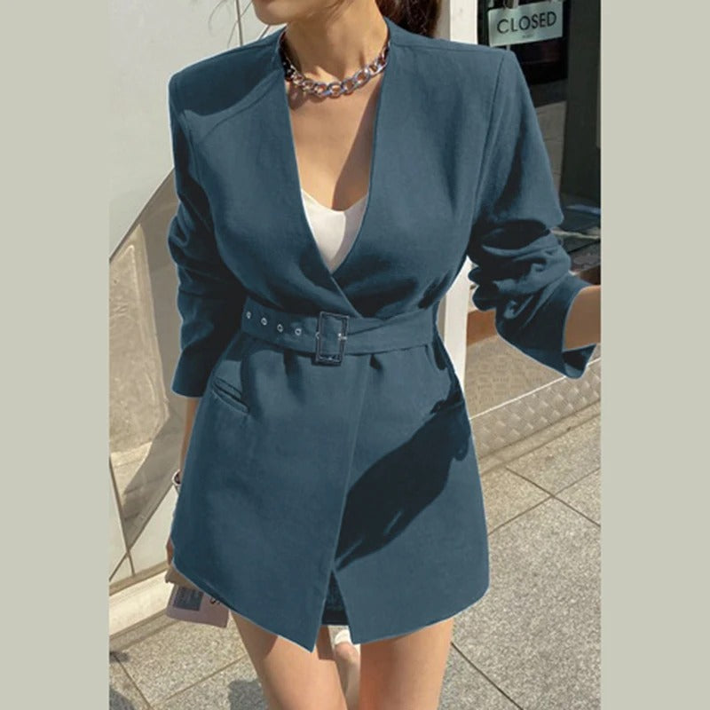 Zumar– Damen Blazer mit Langarm und V-Ausschnitt