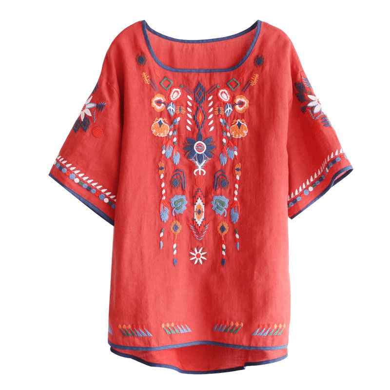 Mirabelle | Ethnische Bluse mit Stickerei