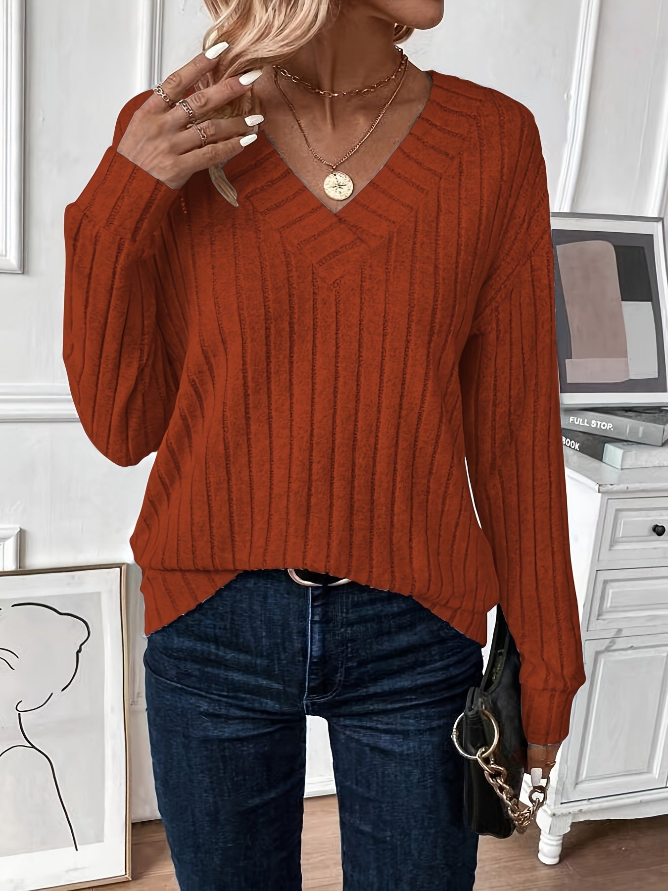 Diane – Gemütlicher und Stilvoller Lässiger Langarm-Pullover für Damen
