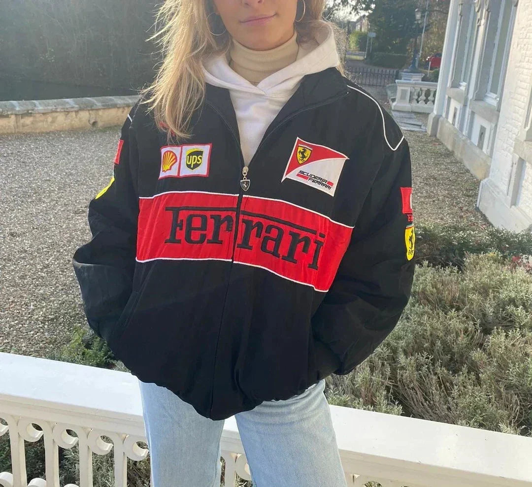 Avas | Vintage Ferrari Racer Jacke mit sportlichem Stil (Unisex)