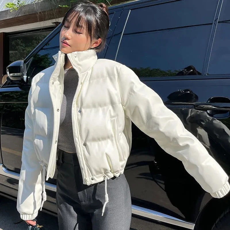 Bettina - Warm Wattierte Jacke mit Stehkragen für Frauen