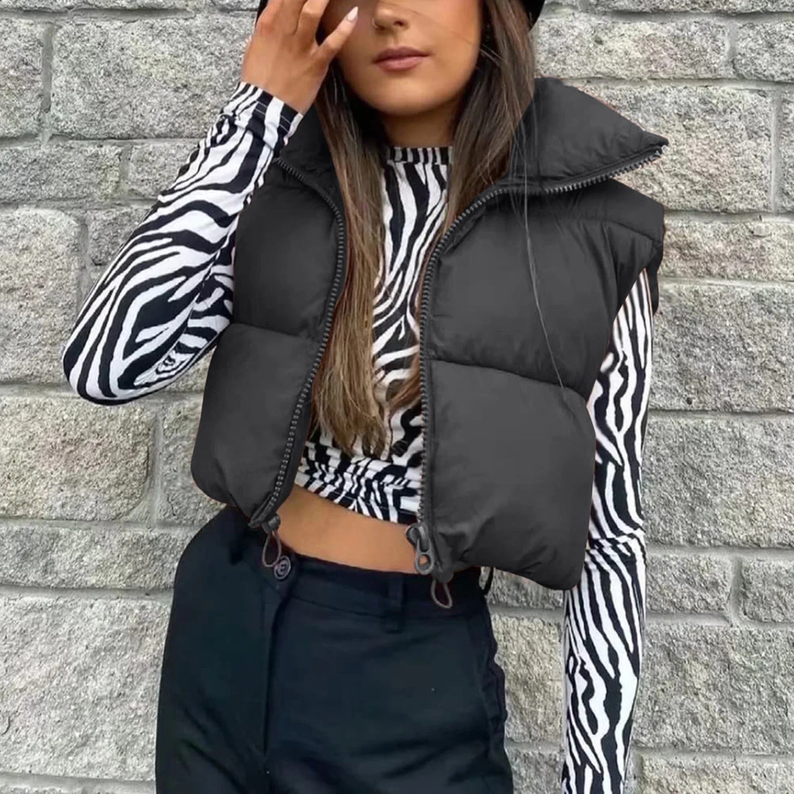 Annija - Gekürzte Pufferjacke für Frauen