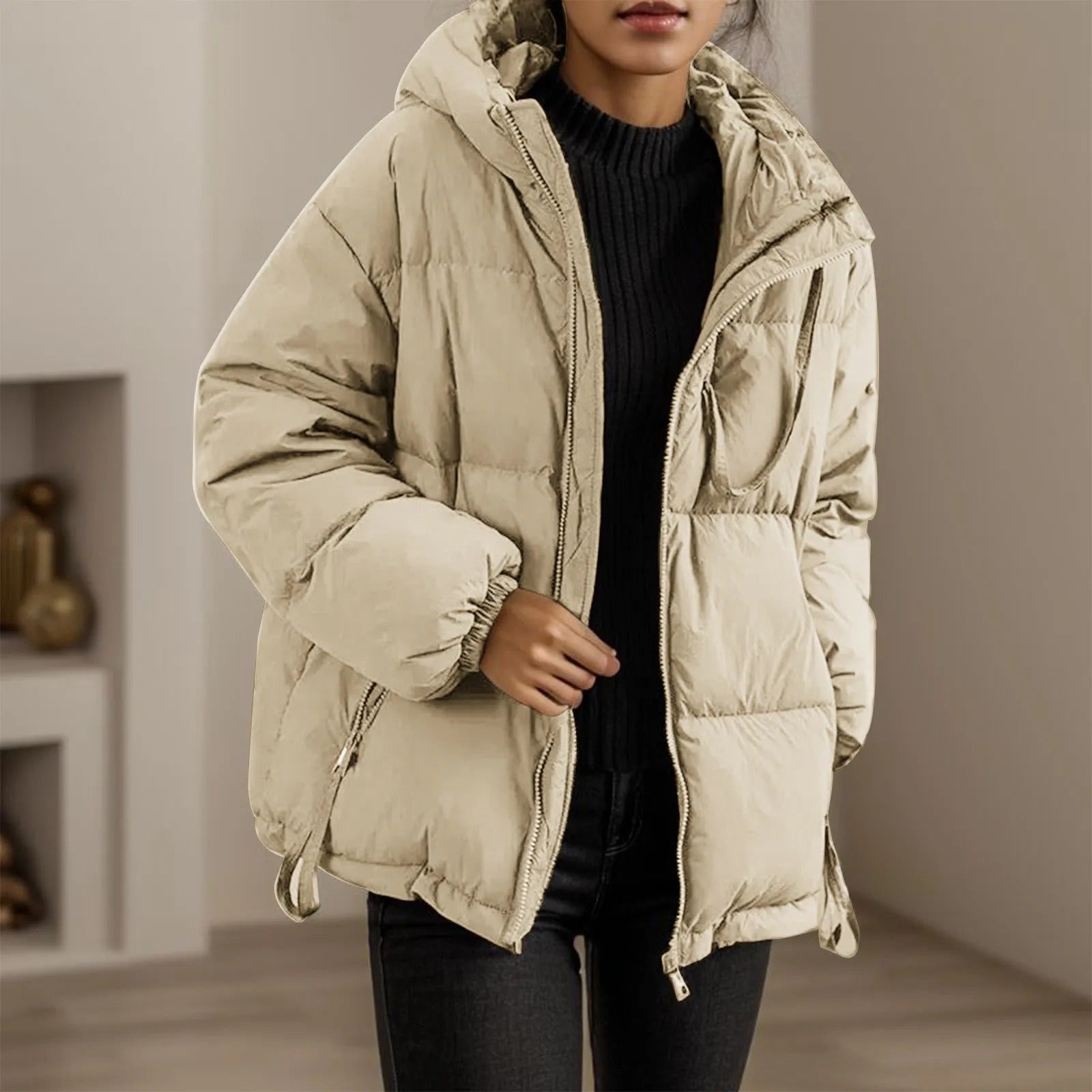 Louise - Gefütterte Winterjacke mit Kapuze