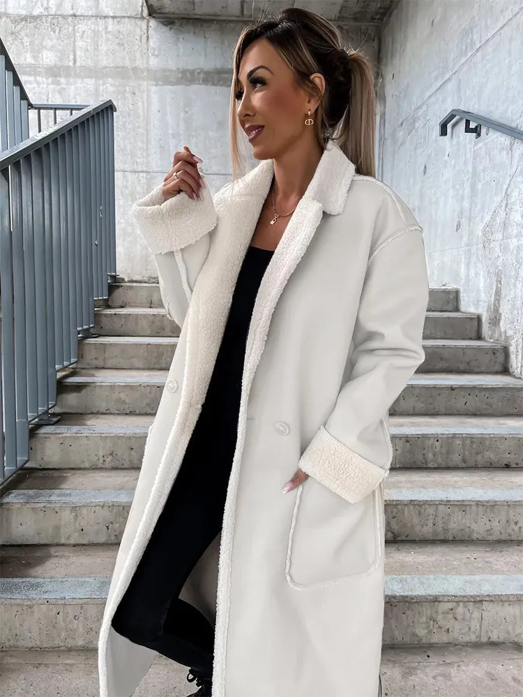 Lian - Eleganter und Warmer Winter-Leder-Mantel mit Pelz für Damen