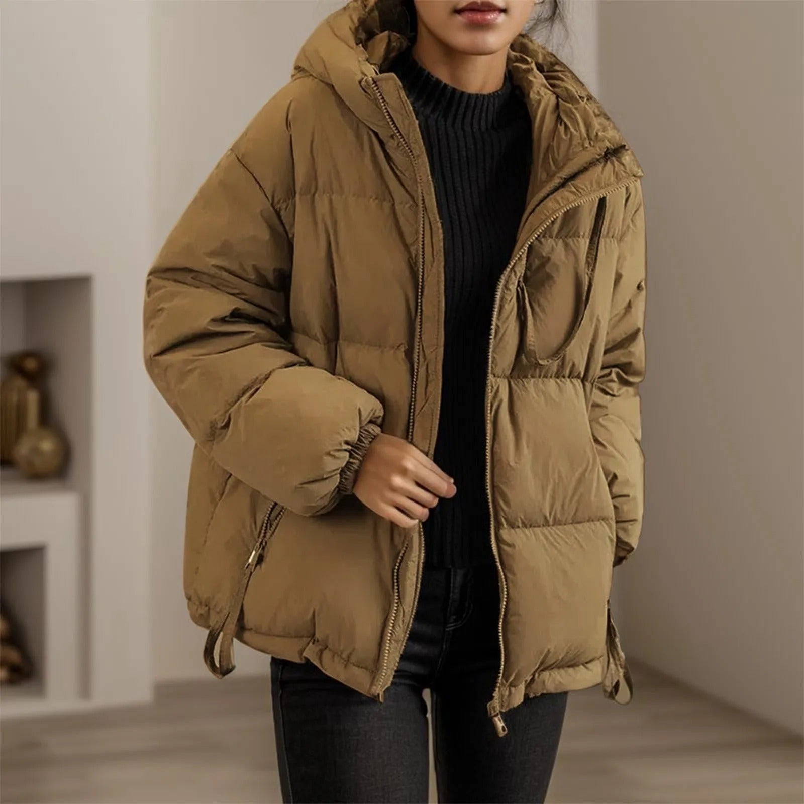 Louise - Gefütterte Winterjacke mit Kapuze