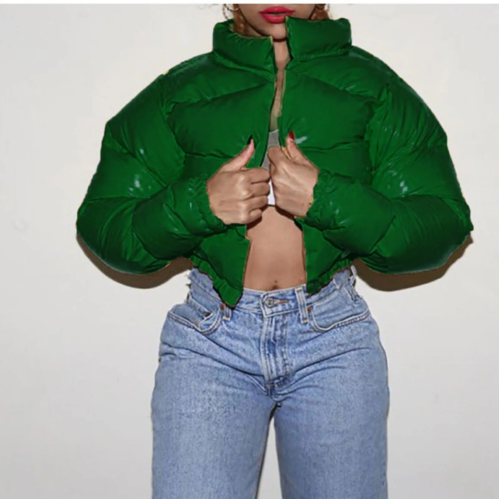 Janne - Gekürzte Wattierte Puffer-Winterjacke für Frauen