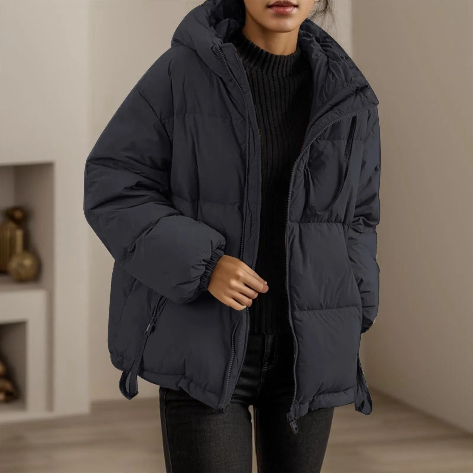 Louise - Gefütterte Winterjacke mit Kapuze