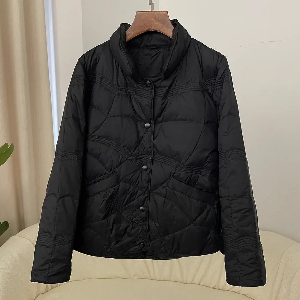 Kathy - Leichte Wattierte Winterjacke mit Stehkragen für Frauen