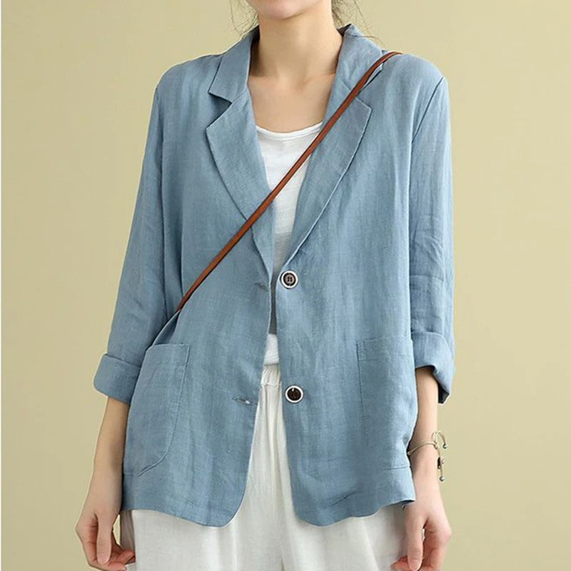 Granes– Damen Vintage Sulfet Ärmelloser Blazer