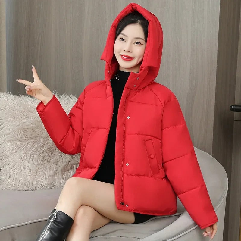 Lisa - Gefütterte Puffer-Winterjacke mit Kapuze für Frauen