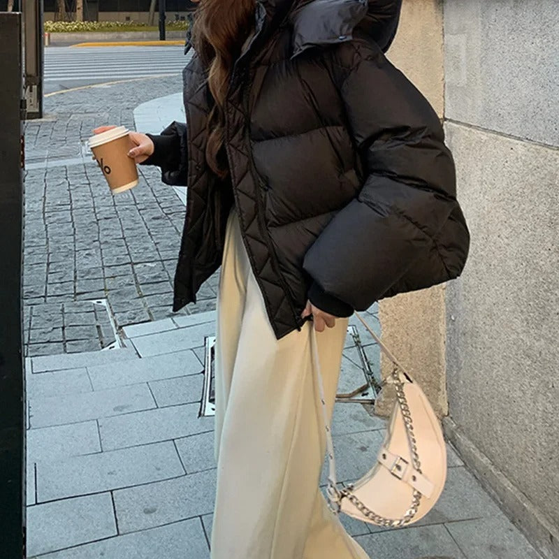 Sophie – Damen Pufferjacke mit lockerer Passform und Stehkragen