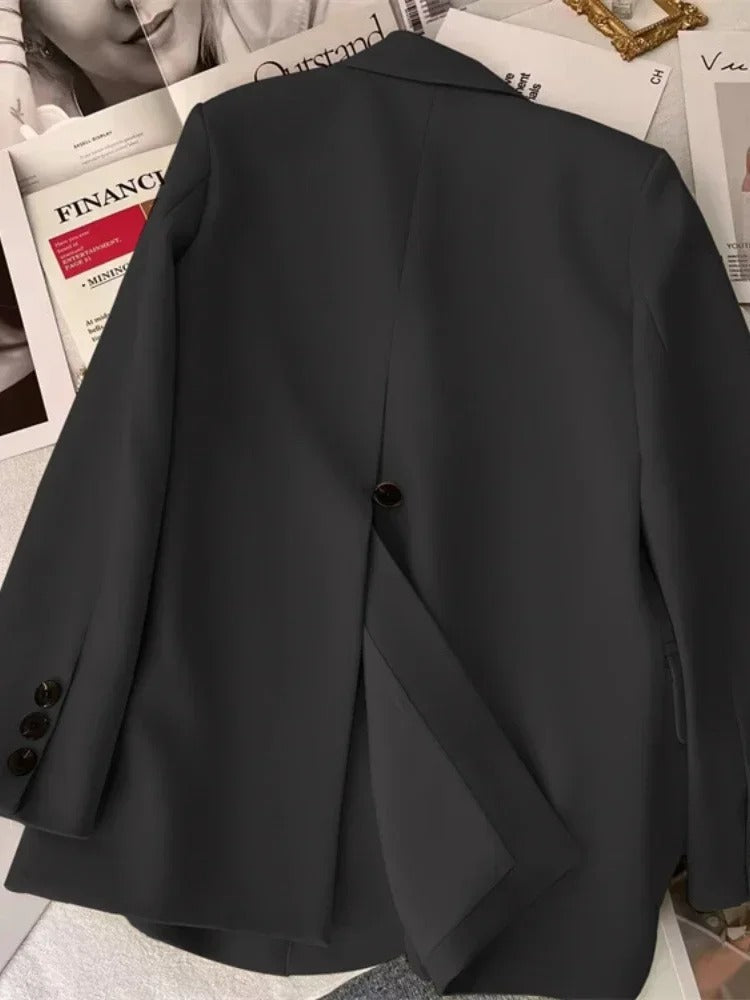 Petal-Elegante Damen-Bürojacke in Y-Form