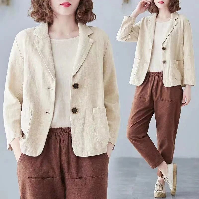 Granes– Damen Vintage Sulfet Ärmelloser Blazer