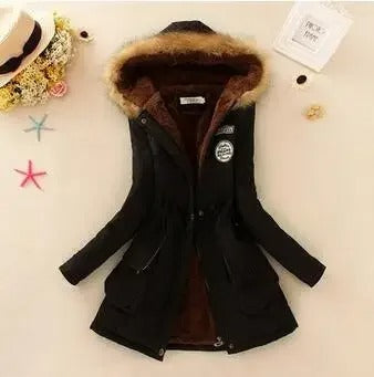 Lia – Damen Parka mit Fellkapuze und Taschen