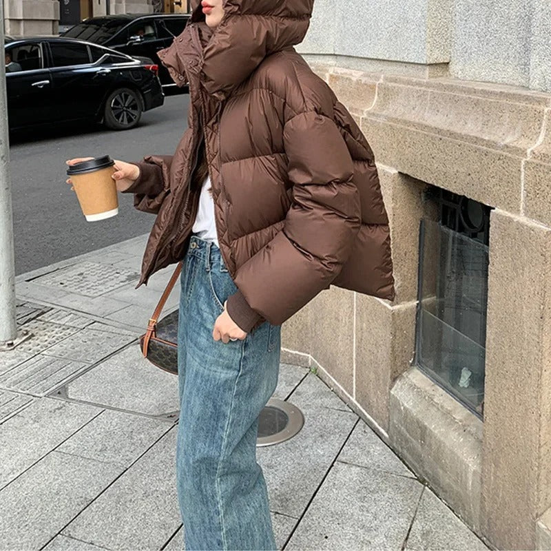 Sophie – Damen Pufferjacke mit lockerer Passform und Stehkragen