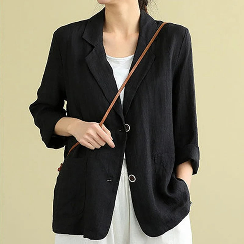 Granes– Damen Vintage Sulfet Ärmelloser Blazer