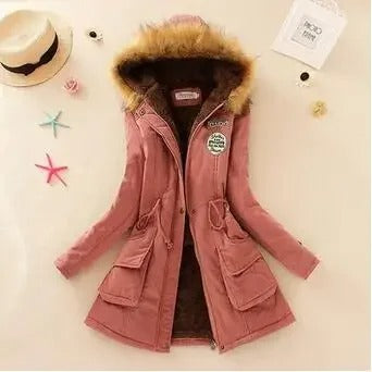 Lia – Damen Parka mit Fellkapuze und Taschen