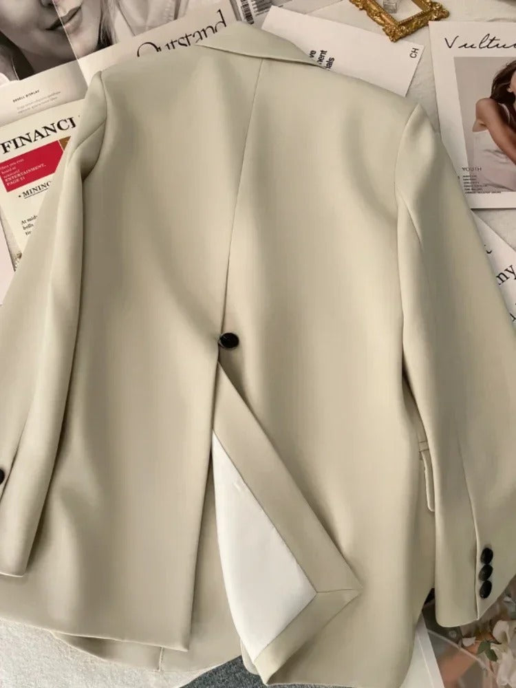 Petal-Elegante Damen-Bürojacke in Y-Form