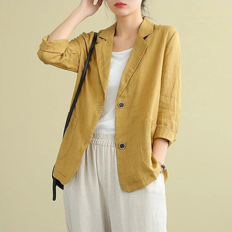 Granes– Damen Vintage Sulfet Ärmelloser Blazer