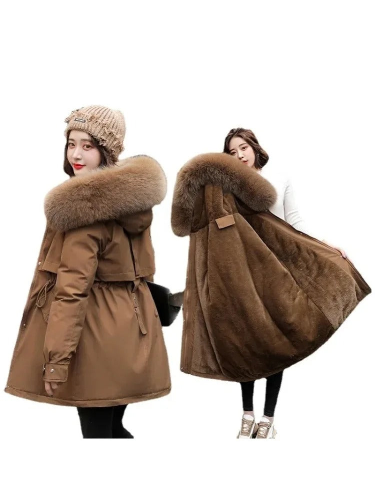 Sonali– Damen Parka mit Wollfutter und Kapuze