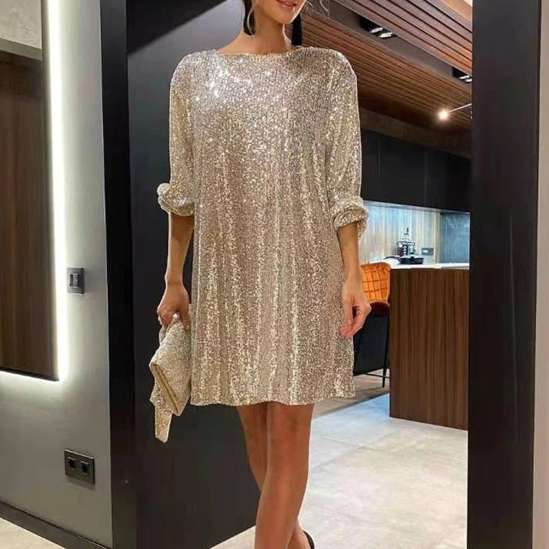 Glitzerndes Mini-Kleid für Damen